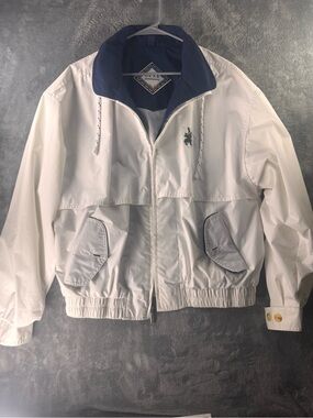 Vintage Gear For Sports Windbreaker Jacket Men’s Size L White Full Zip